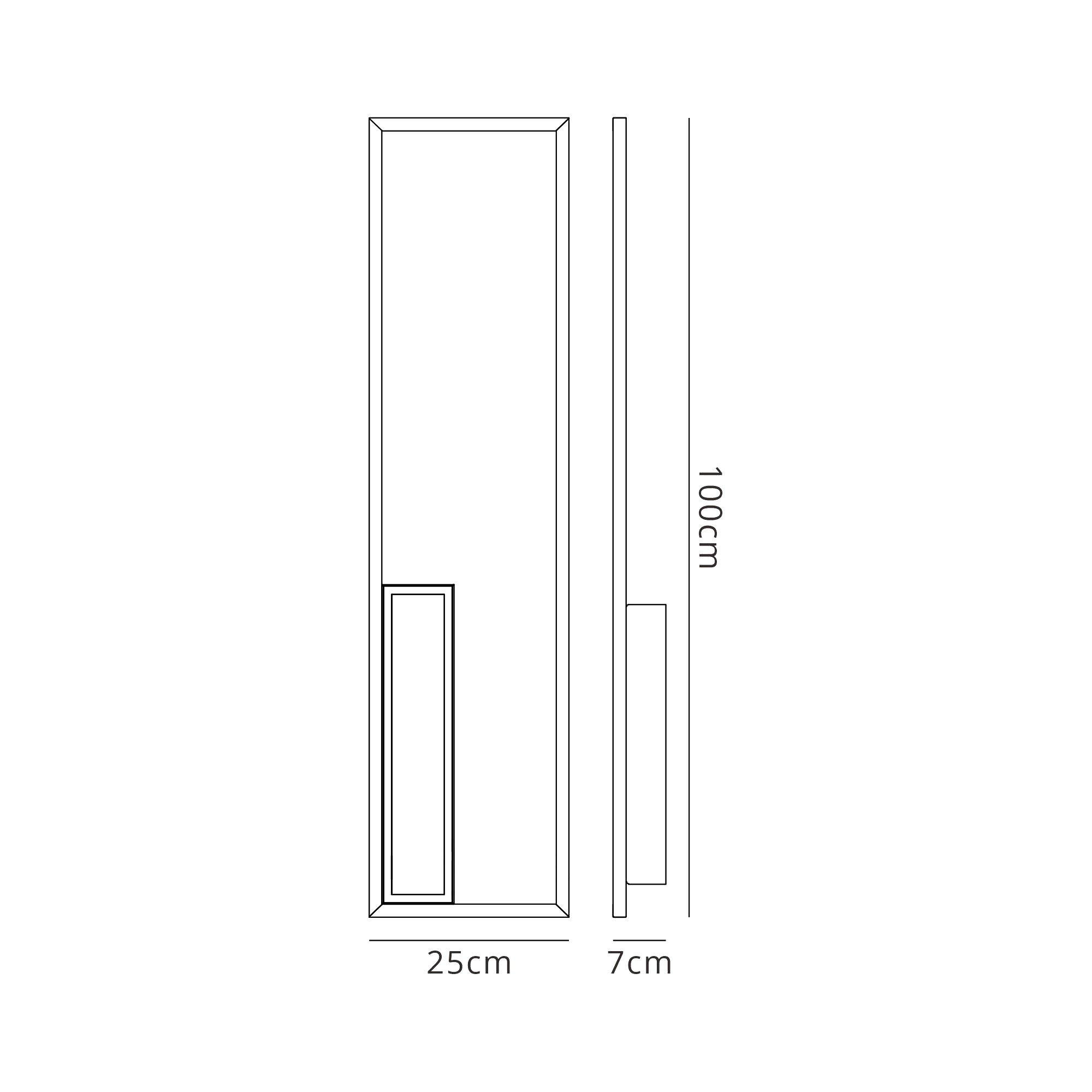 Boutique Rectangle Wall Lamp Dimmable 50W LED Black M7675  Mantra Boutique Black